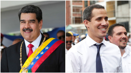 Photomontage avec Nicolas Maduro à gauche et Juan Guaido à droite. (image d'illustration)