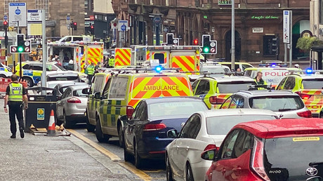 Photo prise non loin de l'attaque à Glasgow, le 26 juin 2020.