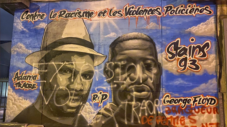 «Stop aux Traoré» : la fresque de Stains taguée deux semaines après son inauguration