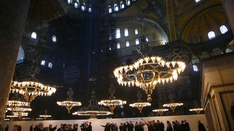 Le pape François visite le musée Sainte-Sophie à Istanbul le 29 novembre 2014. (Image d'illustration).