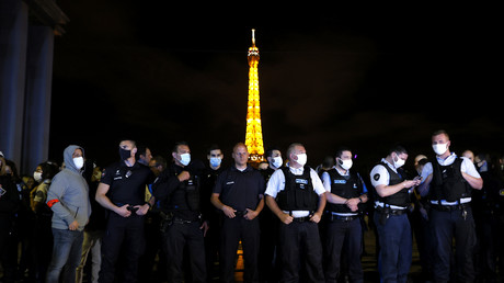 Rassemblement de policiers en colère le 14 juin 2020 sur la place du Trocadéro à Paris  (image d'illustration).