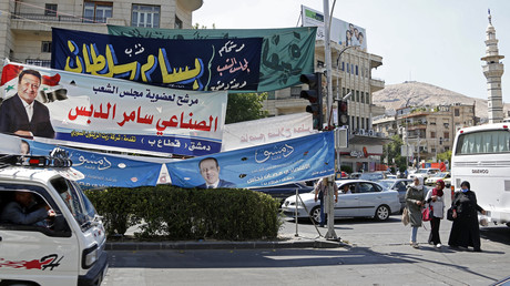 Photographie prise à Damas le 15 juillet 2020, à l'approche d'élections législatives (image d'illustration).