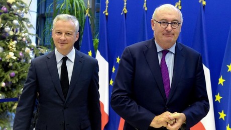 Le ministre français de l'Economie Bruno Le Maire et le commissaire européen au Commerce Phil Hogan demandent à Washington de lever ses sanctions contre les produits européens