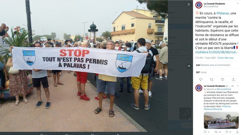 Des habitants de Palavas-les-Flots manifestent «contre la délinquance, la racaille et l’insécurité»