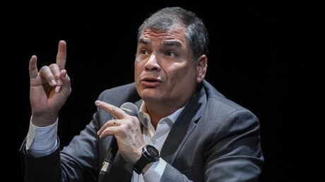 L'ancien président équatorien, Rafael Correa, le 22 octobre 2018, à Bruxelles, en Belgique (image d'illustration).