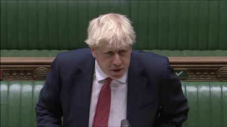Le Premier ministre britannique Boris Johnson prend la parole lors de la séance hebdomadaire des questions au Parlement à Londres, le 4 septembre 2020 (illustration).