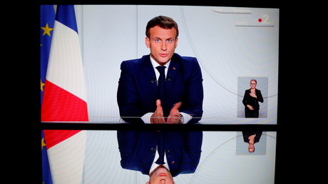 Allocution télévisée d'Emmanuel Macron annonçant un reconfinement du territoire national le 28 octobre 2020 (image d'illustration).