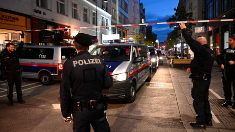 La police bloque une rue après l'attentat de Vienne (image d'illustration).
