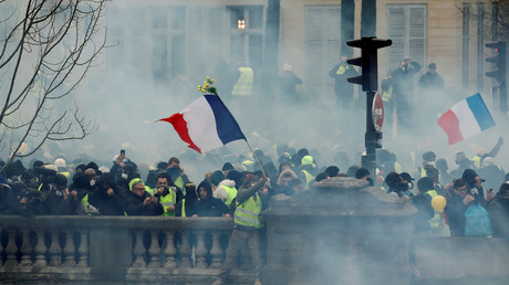 Des Gilets jaunes à Paris, lors de la manifestation du 5 janvier 2019 (image d'illustration)