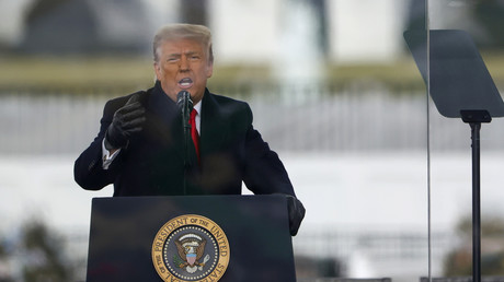 Donald Trump s'exprime devant ses partisans, le 6 janvier 2021 à Washington.