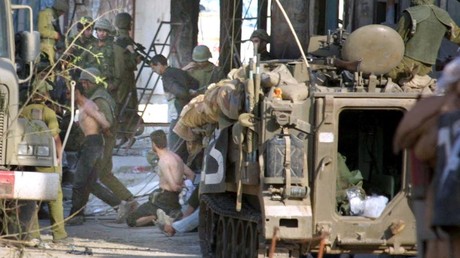 Cliché pris à Jénine (Cisjordanie) le 10 avril 2002 (image d'illustration).
