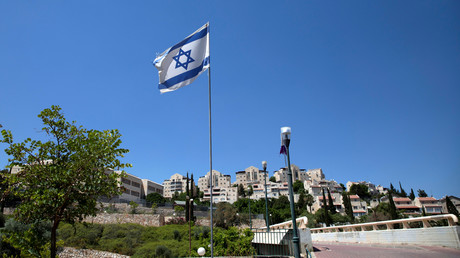 Le drapeau israélien flotte en août 2020 sur la colonie israélienne de Maale Adumim en Cisjordanie (image d'illustration).
