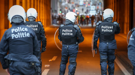 Le dispositif de sécurité est important lors de la manifestation du 13 janvier à Bruxelles.