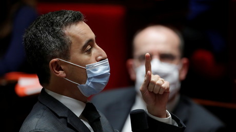 Gérald Darmanin dans l'hémicycle de l'Assemblée nationale, le 1er décembre 2020 à Paris (image d'illustration).