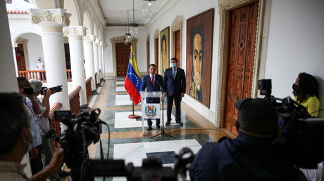 Le ministre vénézuélien des Affaires étrangères, Jorge Arreaza, à Caracas, Venezuela, le 16 janvier 2021.