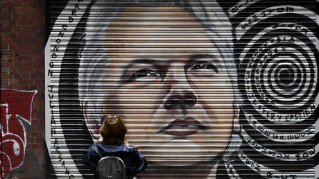 Une peinture du visage de Julian Assange à Melbourne le 5 janvier 2021 (image d'illustration).