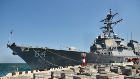 Un navire de guerre américain dans le port d'Odessa, en Ukraine, lors de l'exercice militaire Sea Breeze-2019 (image d'illustration).