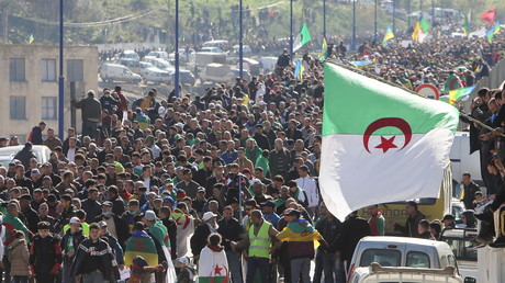 Manifestations pour le deuxième anniversaire du Hirak à Kherrata, Algérie, le 16 février 2021.