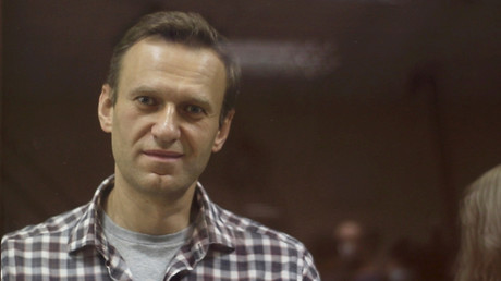 Alexeï Navalny durant une audition devant la justice à Moscou (Russie), le 20 février 2021 (image d'illustration).