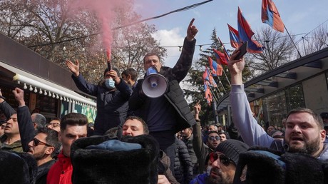 Manifestation de l'opposition à Erevan le 25 février 2021.