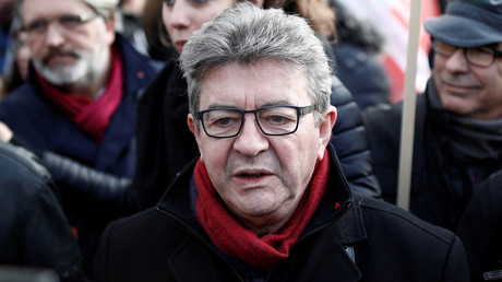 Le 10 décembre 2019, le chef de La France insoumise, Jean-Luc Mélenchon, participe à une manifestation contre la réforme des retraites envisagée par le gouvernement (image d'illustration).