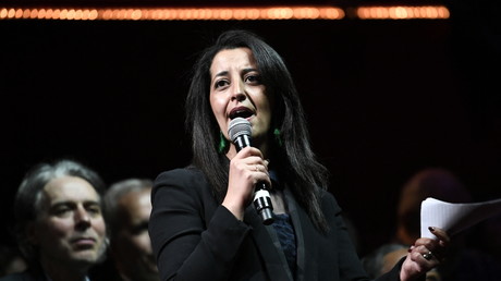 L'eurodéputée Karima Delli à un meeting d'EELV à Paris le 21 mai 2019 (photo d'illustration).