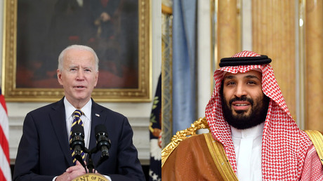 Montage photo de Joe Biden et Mohammed ben Salmane.