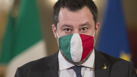 Matteo Salvini s'adresse aux médias au palais présidentiel du Quirinal à Rome, le 29 janvier 2021 (image d'illustration).