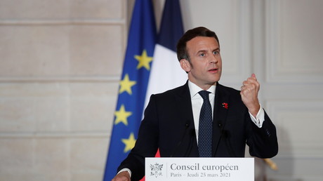 Emmanuel Macron, lors du sommet européen du 25 mars (image d'illustration).