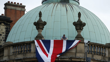 Le drapeau du Royaume-Uni sur un bâtiment de Leeds, le 28 septembre 2016 (image d'illustration).