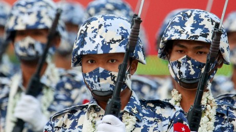 Des militaires birmans participent au défilé du 27 mars 2021, à Naypyidaw (image d'illustration).