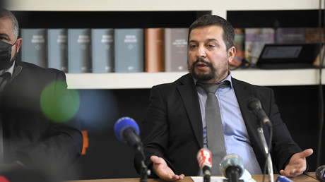 Fatih Sarikir, président de la CIMG France, au cours d'une conférence de presse à Strasbourg, le 6 avril 2021 (image d'illustration).