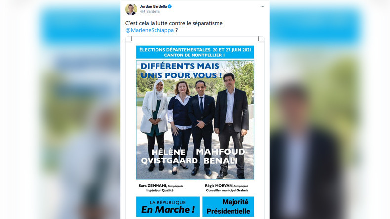 Candidate LREM voilée sur une photo de campagne : Guérini monte au créneau après un tacle du RN