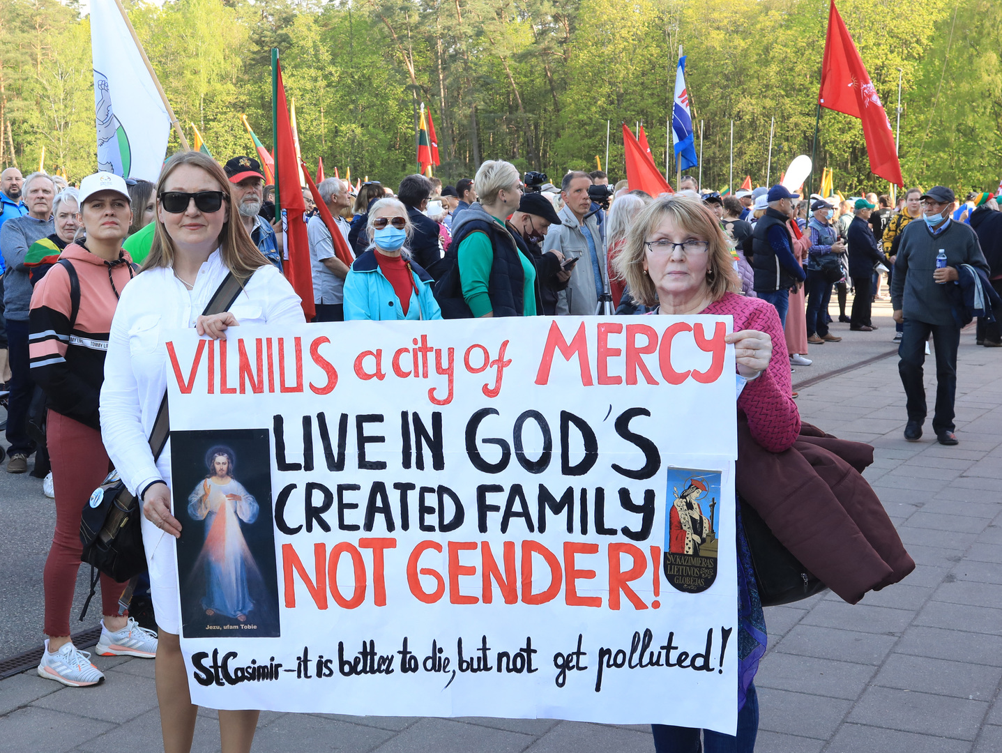 Des milliers de Lituaniens battent le pavé contre les unions civiles de même sexe