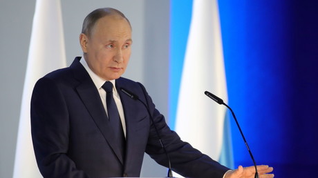 Le président russe Vladimir Poutine à Moscou, le 21 avril 2021 (image d'illustration).