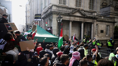 Manifestation en soutien à la Palestine à Londres le 15 mai 2021