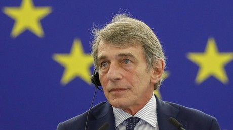 David Sassoli, lors de la session plénière du Parlement européen à Strasbourg le 9 juin 2021 (image d'illustration).