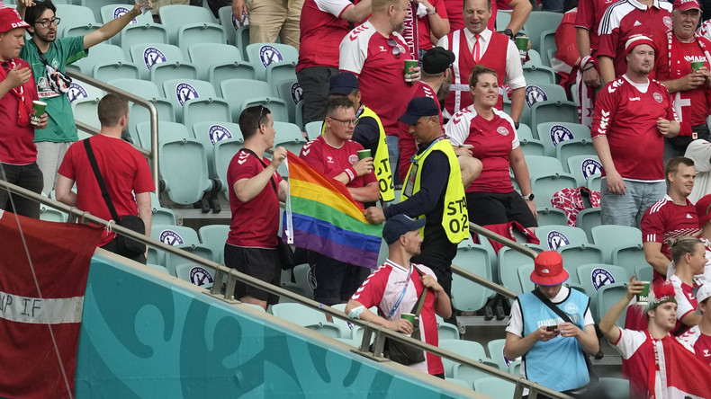 Euro : des stadiers confisquent le drapeau arc-en-ciel d'un supporter danois à Bakou, l'UEFA enquête