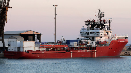 Le navire de sauvetage Ocean Viking à Porto Empedocle en Sicile, Italie, le 6 juillet 2020 (illustration).
