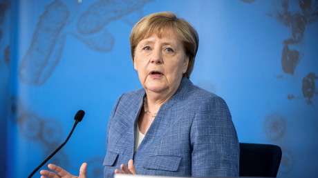 La chancelière allemande Angela Merkel à Berlin, le 13 juillet 2021 (image d'illustration).