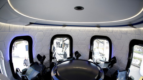L'intérieur de la capsule de Blue Origin, dans le Colorado aux Etats-Unis, le 5 avril 2017 (image d'illustration).