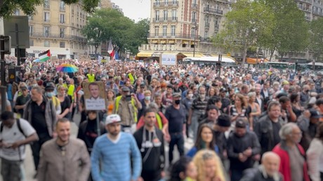 Manifestations à Paris contre le pass sanitaire et la vaccination obligatoire pour certaines professions, le 17 juillet (image d'illustration).