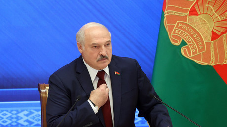 Alexandre Loukachenko, lors de sa conférence de presse le 9 août 2021 à Minsk (image d'illustration).
