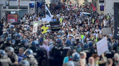 Manifestation à Paris le 14 août 2021 (image d'illustration).