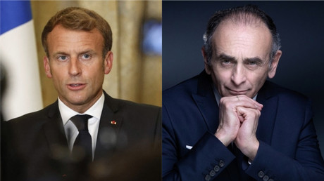 Photomontage montrant Emmanuel Macron à gauche, Eric Zemmour à droite (image d'illustration).