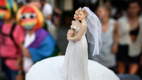 Un gâteau de mariage lors de la Zurich Pride le 4 septembre 2021 (image d'illustration).