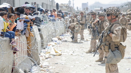 Soldats américains à l'aéroport de Kaboul le 20 août 2021 (image d'illustration).