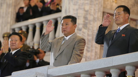 Kim Jong-un lors d'une parade militaire en septembre 2021 (image d'illustration).