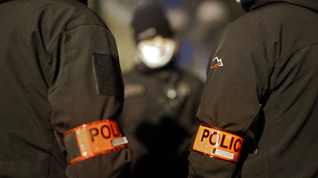 Des policiers manifestent devant la DTSP du Val-de-Marne à Créteil contre les propos d'Emmanuel Macron à Brut, 8 décembre 2020 (image d'illustration).