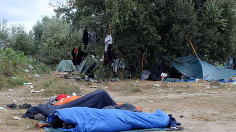 Un camp de migrants à Calais, le 10 septembre 2021.